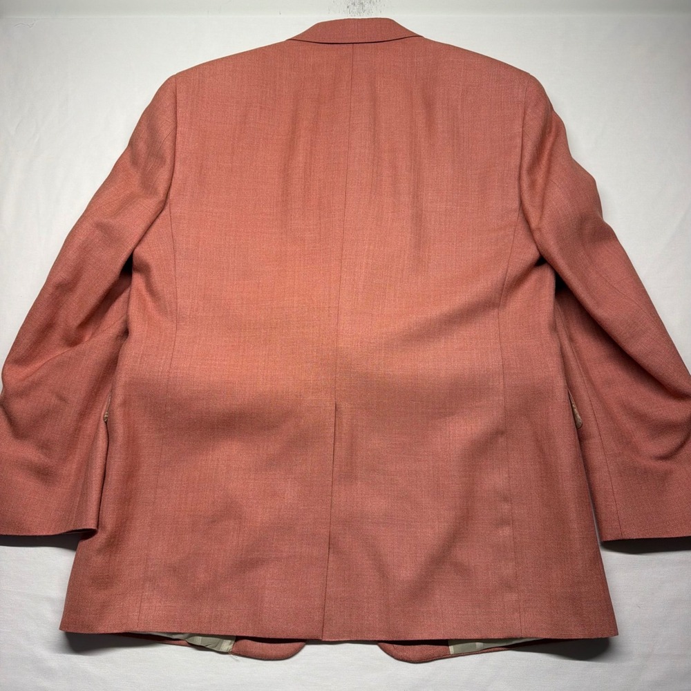 Austin Reed 41R Salmon Herringbone Sport Coat Blazer Union Made USA Wedding - Picture 5 of 15
